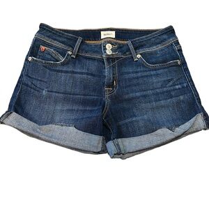 Hudson Dark Blue Denim Shorts 27 Mid Thigh Short